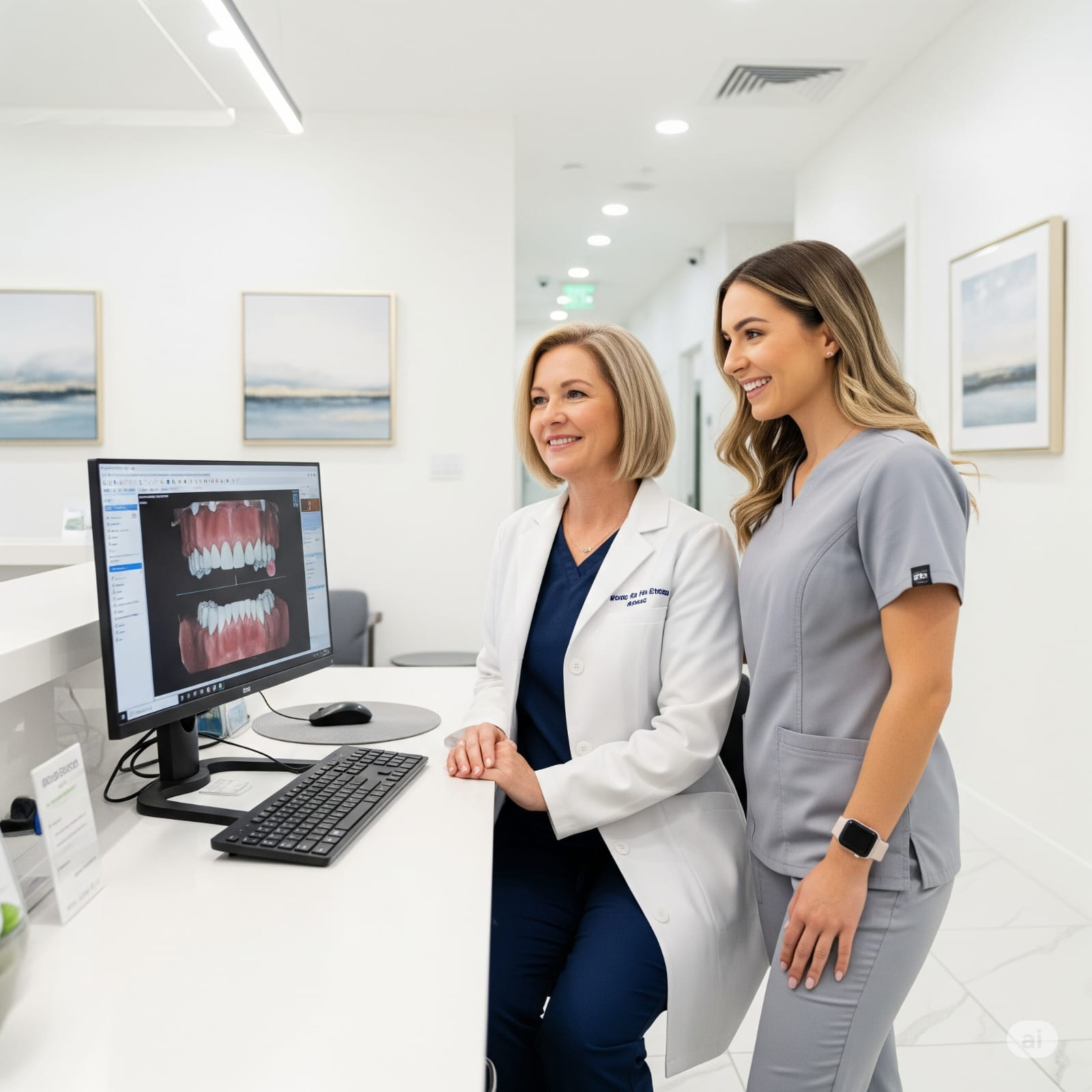 Dentista usando sistema Sysdent